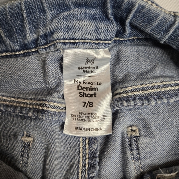 Member’s Mark Girls’ Knit Denim Stretch Shorts Set of 2 – Size 7/8✨ - Picture 4 of 8